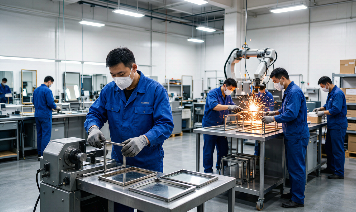 Mirror frame production