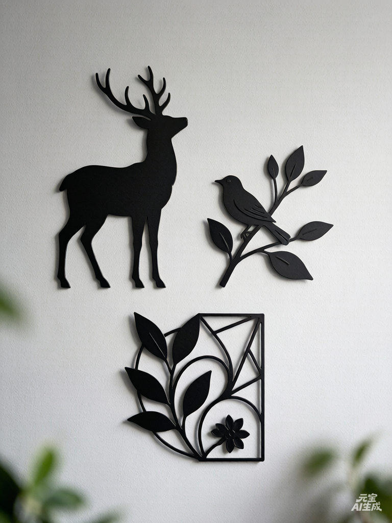 Animal silhouette wall art set