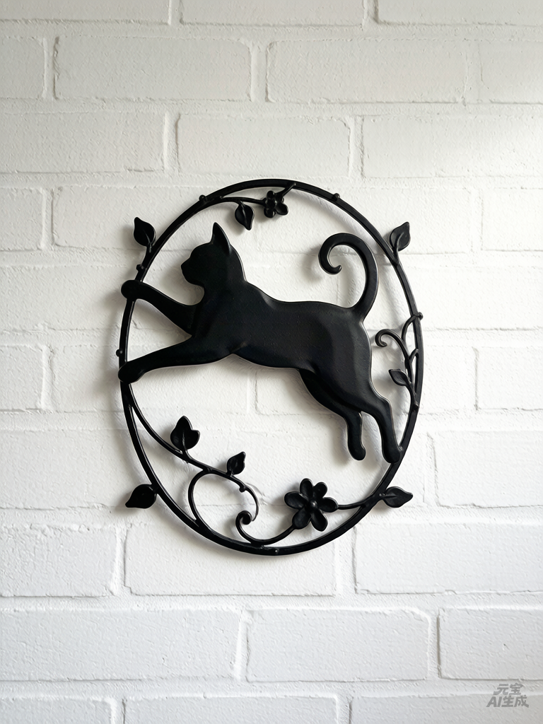Cat silhouette wall art