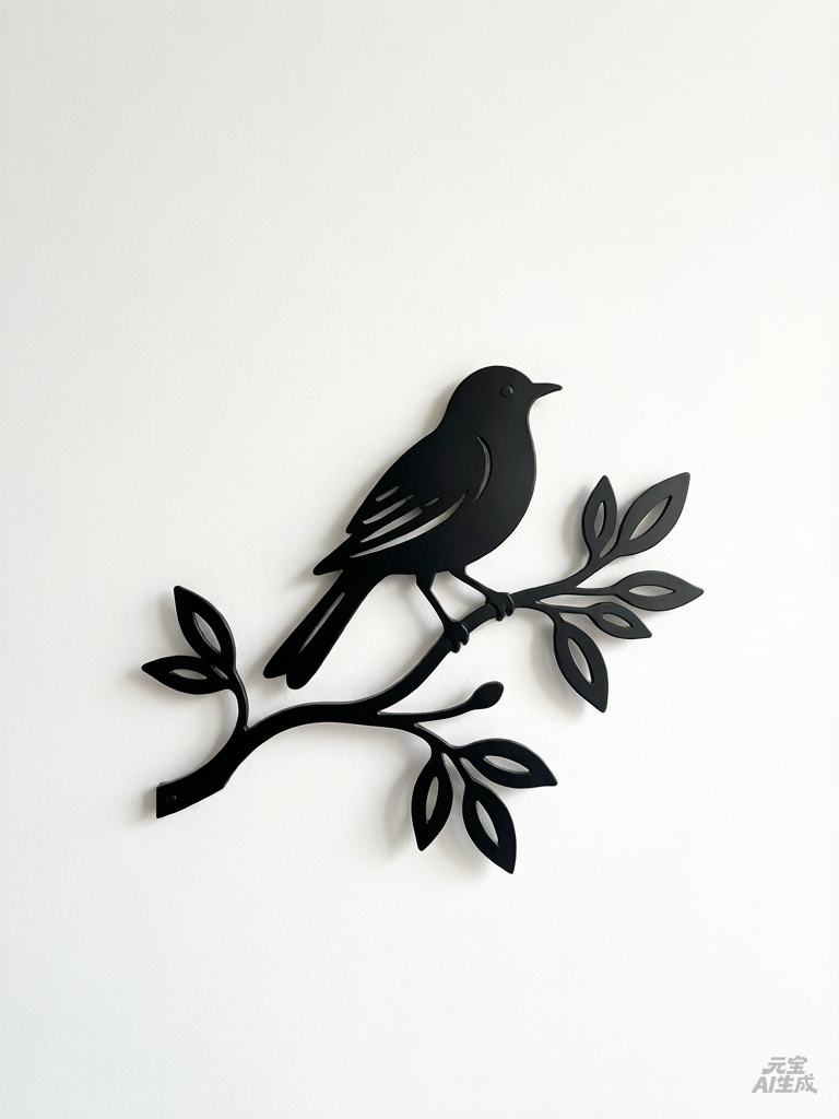Bird and branch wall sculpture